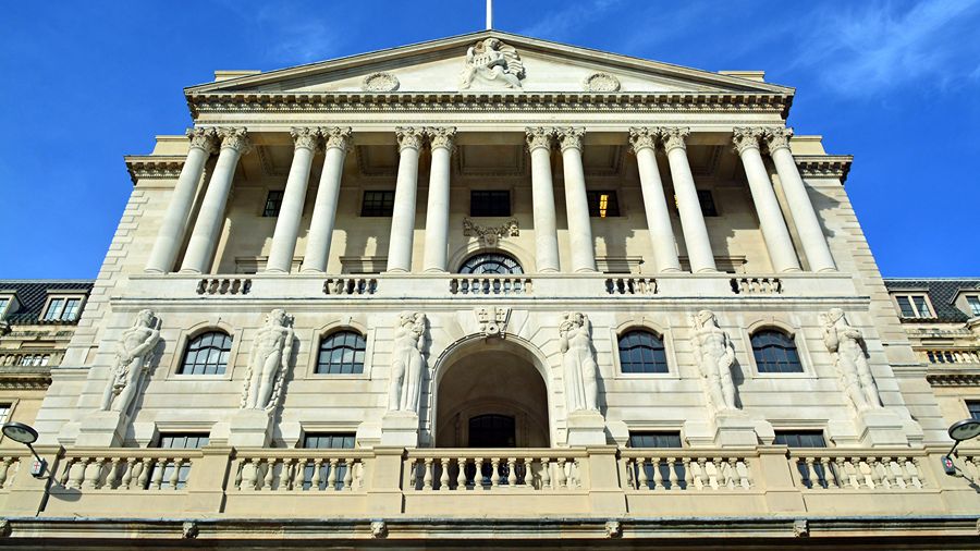 Image of the front of the bank of england
