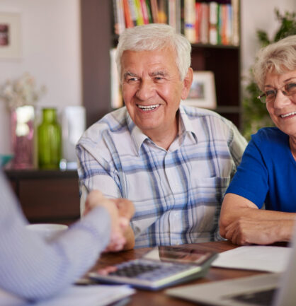 Old couple successfully consolidated their pensions with the help of an advisor.
